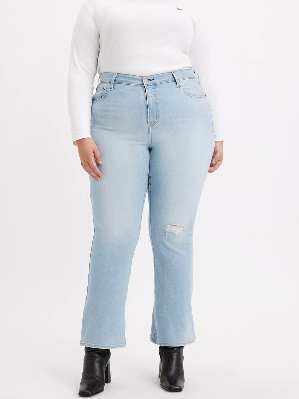 Levi's Light Wash Flare Jeans - Pale Blue